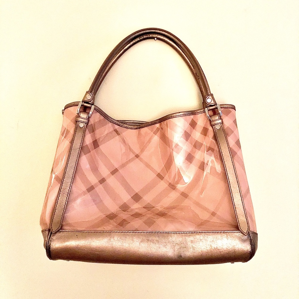 Burberry Pink Nova Check w. Rose gold leather trim